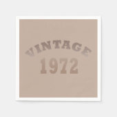 1972生まれ年のヴィンテージ誕生日 スタンダードカクテルナプキン (正面)