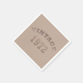 1972生まれ年のヴィンテージ誕生日 スタンダードカクテルナプキン (角)