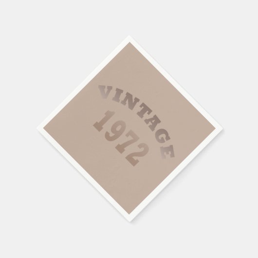 1972生まれ年のヴィンテージ誕生日 スタンダードカクテルナプキン (角)