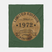 1972生まれ年のヴィンテージ誕生日 フリースブランケット (正面)