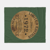 1972生まれ年のヴィンテージ誕生日 フリースブランケット (正面(横))