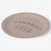 1972生まれ年のヴィンテージ誕生日 ペーパープレート (アングル)