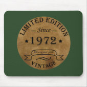 1972生まれ年のヴィンテージ誕生日 マウスパッド (正面)