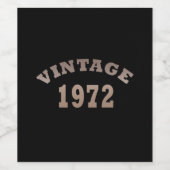 1972生まれ年のヴィンテージ誕生日 ワインラベル (シングルラベル)