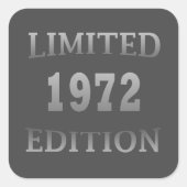 1972生まれ年限定の誕生日 スクエアシール (正面)