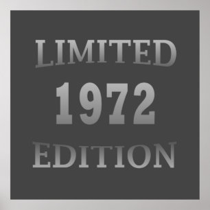 1972生まれ年限定の誕生日 ポスター