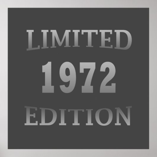 1972生まれ年限定の誕生日 ポスター (正面)