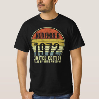 1972生まれ年11月限定版 Tシャツ