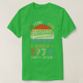 1972生まれ年50回目の誕生日1972年50年目の作 Tシャツ (デザイン正面)