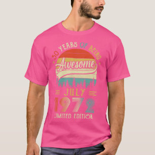 1972生まれ年7月50日誕生日1972年50年製 Tシャツ