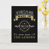 1972生まれ誕生日ヴィンテージ カード (黄色い花)