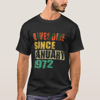 1972素晴らし年1月以来52歳52誕生 Tシャツ