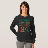 1972素晴らし年10月以来50番目の誕生日レトロ50 Tシャツ (正面フル)