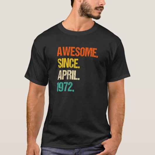 1972素晴らし年4月以来 Tシャツ (正面)