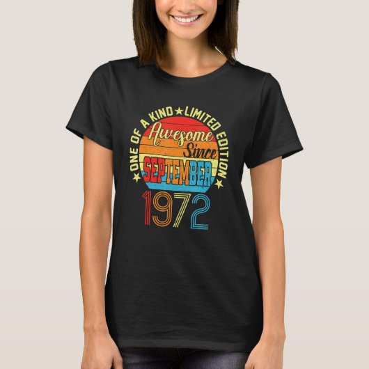 1972素晴らし年9月以来50歳50番目のBir Tシャツ (正面)