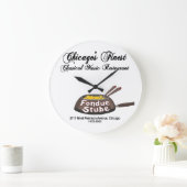 〒1972-2023イリノイ州シカゴ市フォンデュ・スチュベ ラージ壁時計 (ホーム)