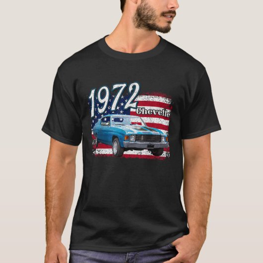 1972 72 Chevelle Malibu SS 7月アメリカTの4th Tシャツ (正面)