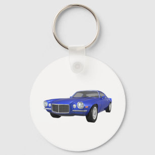 1972 Camaro Z28:マッスルカー:ブルーフィニッシュ: キーホルダー