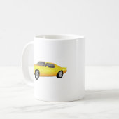 1972 Camaro Z28:マッスルカー:黄仕上げ: コーヒーマグカップ (正面左)
