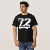 1972 Chevy Nova Side View Year 王室の Blue Graphic  Tシャツ (正面フル)