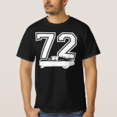 1972 Chevy Nova Side View Year 王室の Blue Graphic  Tシャツ (正面)