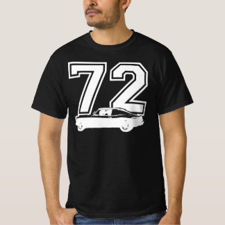 1972 Chevy Nova Side View Year 王室の Blue Graphic  Tシャツ