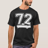 1972 Chevy Nova Side View Year 王室の Blue Graphic  Tシャツ (正面)