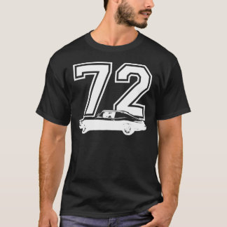 1972 Chevy Nova Side View Year 王室の Blue Graphic  Tシャツ