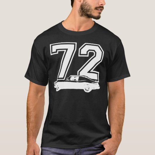 1972 Chevy Nova Side View Year 王室の Blue Graphic Tシャツ (正面)