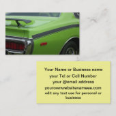 1973の緑のごまかしの充電器SEのBroughamの後部四分の一 名刺 (正面/裏面)