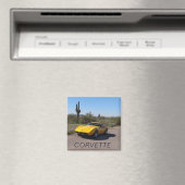 1973イエローコルベットStingray C3クラシック車 マグネット (インサイチュ (食洗機))