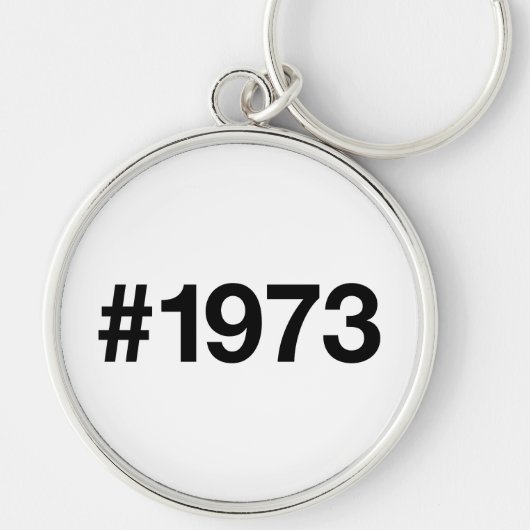 1973ハッシュタグ52年誕生日記念日 キーホルダー (正面)
