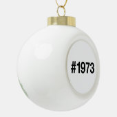 1973ハッシュタグ52年誕生日記念日 セラミックボールオーナメント (左)