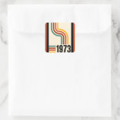 1973レトロストライプヴィンテージ50誕生日 スクエアシール (バッグ)