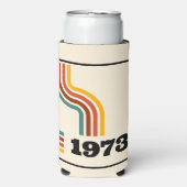 1973レトロヴィンテージポスター誕生日または懇親会 スリム缶クーラー (Seltzer正面)