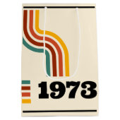 1973レトロヴィンテージポスター誕生日または懇親会 ミディアムペーパーバッグ (裏面)