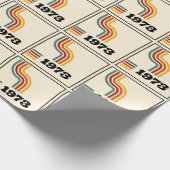 1973レトロヴィンテージポスター誕生日または懇親会 ラッピングペーパー (角)