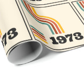 1973レトロヴィンテージポスター誕生日または懇親会 ラッピングペーパー (ロールコーナー)