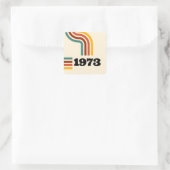 1973レトロヴィンテージポスター50誕生日 スクエアシール (バッグ)