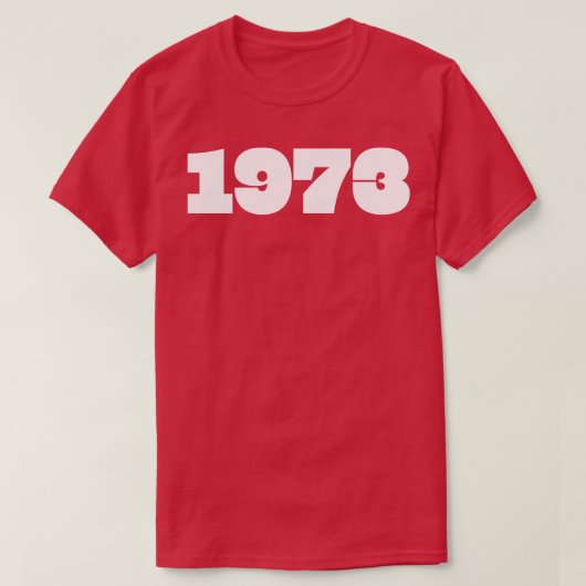 1973レトロ年タイポグラフィ Tシャツ (デザイン正面)
