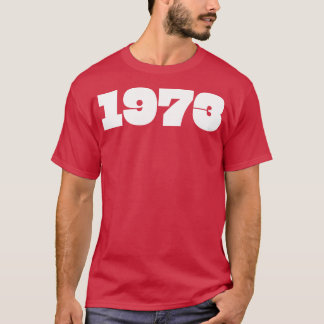 1973レトロ年タイポグラフィ Tシャツ