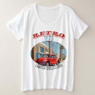 1973レトロ-レトロリバイバル（限定品） プラスサイズTシャツ