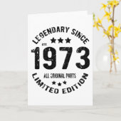 1973ヴィンテージ誕生日 カード (黄色い花)