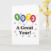 1973年すばらしい年の誕生日 カード (黄色い花)