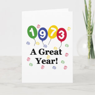 1973年すばらしい年の誕生日 カード