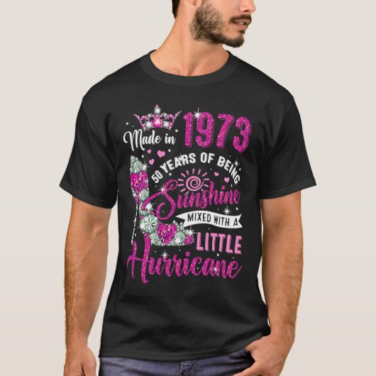 1973年に作られた50歳の誕生日クイーンダイヤモンド彼 Tシャツ (正面)