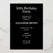 1973年に製作された素晴らしい50年 2023年誕生日 箔招待状 (裏面)