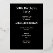 1973年に製作された50年分のカッコ良さ 2023誕生日 箔招待状 (裏面)