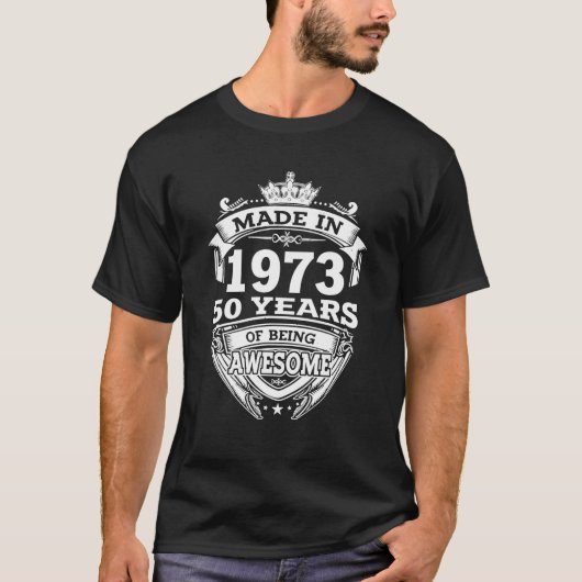 1973年に50歳で作ら素晴らしれる Tシャツ (正面)