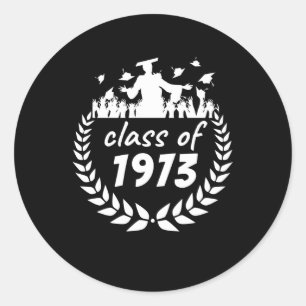 1973年の卒業又は懇親会デザイン ラウンドシール